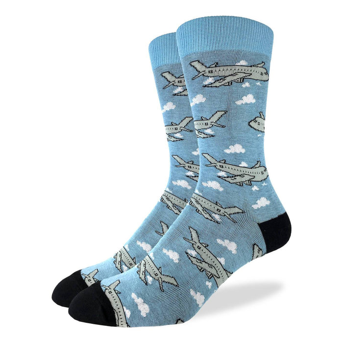 Men's Big & Tall Jumbo Jet Airplane Socks