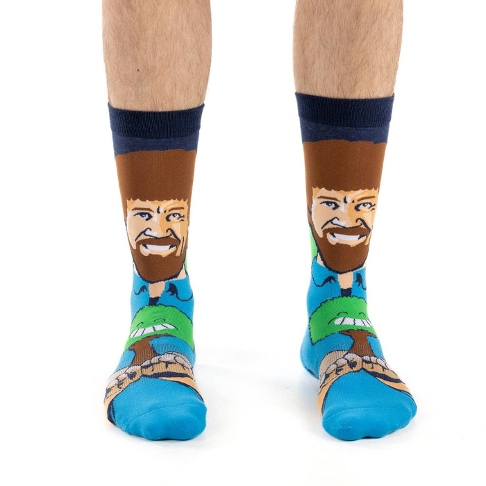 Men's Bob Ross, Happy Little Tree Socks