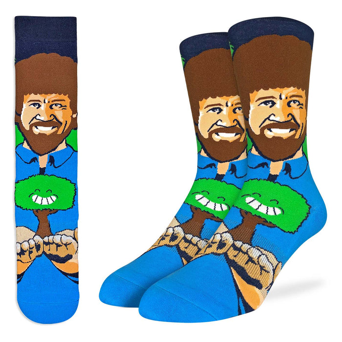 Men's Bob Ross, Happy Little Tree Socks