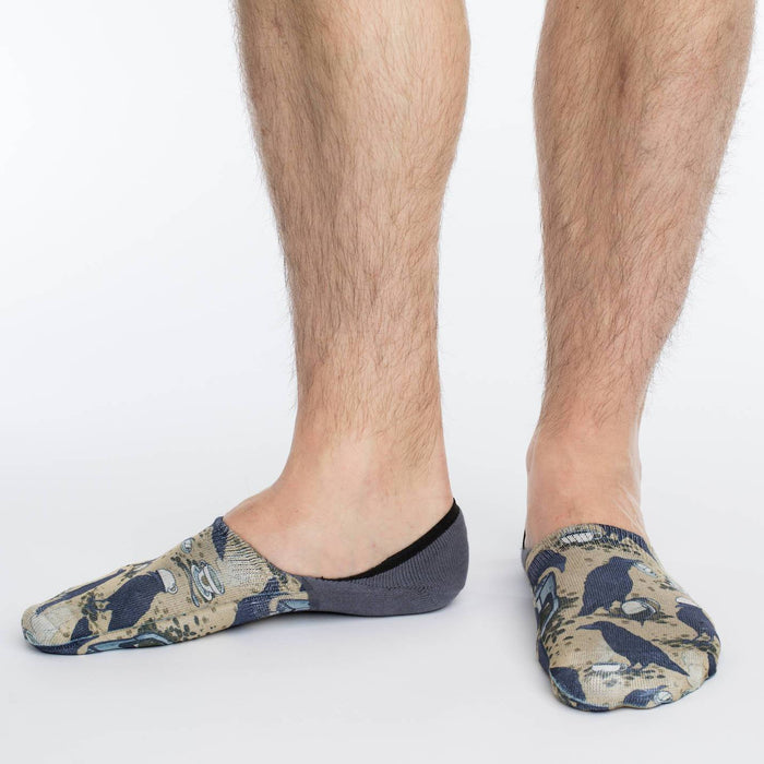 Men's Coffee Crow No Show Socks