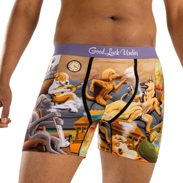 Men's Dogs Smoking Weed Underwear
